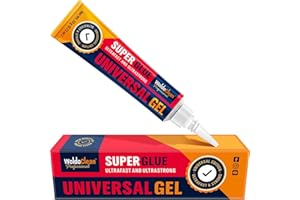 WOLDOCLEAN Superglue Gel for all purpose 20g for instant strength - waterproof, heat-resistant, clear glue with precise nozzle