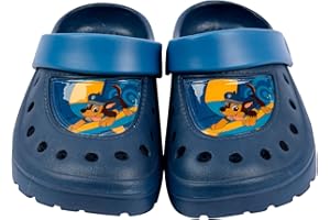 United Labels Paw Patrol Clogs für Jungen, Blau, Kinder Gartenschuhe rutschfest, Pantoletten mit Chase, Hausschuhe
