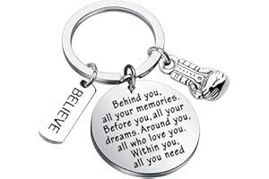 FEELMEM Boxing Glove Keychain Future Boxer Gift Behind You All Memories Before You All Your Dream Boxing Keychain Gift for Boxing Sport Lover Fitness Key Ring Gift