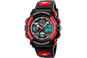 VenSten Kids Digital Watch for Boys - Girls Childrens Sports Electronic Waterproof Outdoor Watches with Stopwatch Alarm Timer LED Light Dual Time Zone