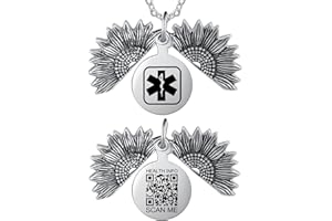 Theluckytag Upgraded Medical Bracelets Men Women with QR Code Medical Alert ID Bracelets - Titanium Steel Wristband Fits Wrists Up 8''-10''- More Space Custom Emergency Medical ID Info