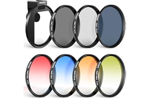 NEEWER Clip on 67mm Handy ND Filter Set Objektive Klammer Cold Shoe Halterung/Sperrknopf, CPL/ND32/6 Punkt Stern/4 abgestufte Farbfilter kompatibel mit Phone iPhone 16 15 Pro Max 14 13 Samsung S22 S23