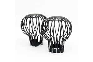 DDGAO Pack of 2 Plastic Gutter Guards - Keeps Gutter downpipes Clear of blockages from Leaves, Moss, muck, mud, Balls and Other Debris - Flexible and Super-