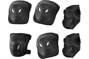 Bruafsir Guard Knee Pads and Elbow Pads Support Protection Safety Protective Pads Set for Adult Skate Protective Gear