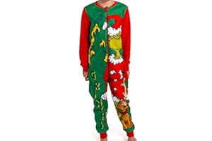UNITED LABELS The Grinch Tuta per ragazzi e ragazze, tuta per bambini, pigiama a maniche lunghe, verde/rosso