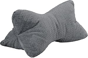 CozyKing Leseknochen Vinci Grau Nackenkissen Knochenkissen Nackenrolle Lesekissen Öko-Tex 100 Zertifiziert und 40°C waschbar - Kissen für Nacken, Knie oder Bauch zum Lesen oder Relaxen - 38x19x19 cm