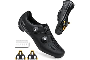 Feyenold Zapatillas de Ciclismo para Hombre y Mujer, compatibles con Pedal SPD-SL e instalación Compatible SPD/Look KEO Cleats