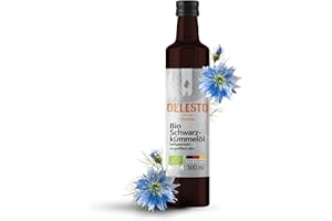 OELESTO® BIO Schwarzkümmelöl kaltgepresst ungefiltert - 500ml - [4600mg/kg THYMOCHINONGEHALT] - Black Seed Oil Organic - Kümmelöl Vitalöl - ägyptisches Schwarzkümmel Öl - naturbelassen - mühlenfrisch