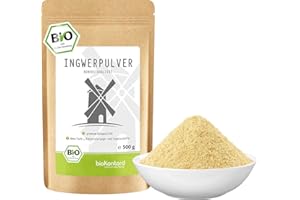Ingwerpulver BIO gemahlen 500g I 100% natürlich und rein - ohne Zusatzstoffe I Ingwer gemahlen in Rohkostqualität von bioKontor