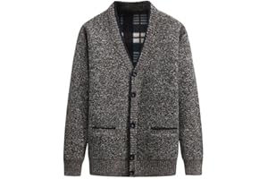 yuyungongsi Men's Cardigans with Buttons Classic Mens Cardigans for Men UK with Pockets Gentleman v Neck Mens Jumper Grey Black Knitted Sweatshirts Jumpers for Men UK