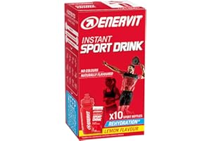Enervit, Instant Sport Drink, a Base di Sali Minerali e Carboidrati, Gusto Limone, Contro Stanchezza e Affaticamento, Senza Coloranti, Indicato per Sport Indoor, Padel e Tennis, Vegan, 10 Buste da 16g