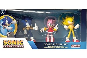 Golden Toys Comansi - Set di 3 figure Sonic, 9 cm Y90303