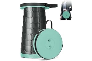 The FlexiNest Portable Collapsible Stool - Telescopic Camping Stools Folding Lightweight with Heavy Load Capacity - Pop Up Camping stool for Adults for Fishing, Hiking, BBQ, and Travel