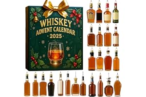 HOIDOKLY Calendario de Adviento de whisky 2025, 24 miniaturas de whisky de alta calidad para cuenta regresiva y regalo, un viaje de degustación diaria a través de los sabores del whisky (A)