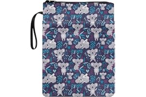 Poceacles Livre Manches Livre Couverture Manches Livre Pouch Protecteur Livre Broché Livre Livre Sac De Rangement pour Voyage École Enseignant Lecteurs, Koala Feuille Motif