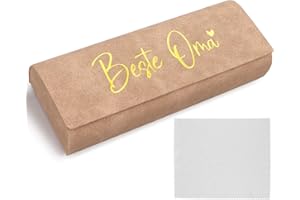 MEJOSER Opa Geschenk Brillenetui + Brillenputztuch Geschenke Bester Großvater Geburtstag Weihnachten Vatertag Weihnachtsgeschenke und Oma
