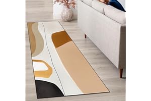 SUNLIMEI Alfombras de Pasillo 75 x 200 cm Antideslizante Alfombra Salon Pelo Corto Tejida Absorbente, Fácil de Limpiar para Comedor, Entrada, Sala de Estar, G