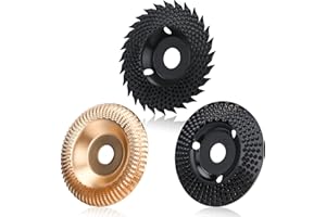 LAOONL 3er Holz Schleifscheibe für Winkelschleifer 125mm, Holzschnitzscheibe Frässcheibe, Holzfräser Raspelscheibe Holz, Frässcheibe für Winkelschleifer Holz Polieren, Schnitzen, Schleifen(Ø125mm x 22mm)