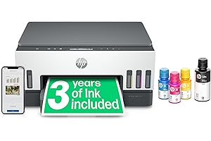 HP Smart Tank 7005 All in One Printer | Perfect for Home | Colour | Wireless | Print, Scan, Copy | Includes up to 3 Years of Ink | Refillable | 2-Sided Printing | Easy Setup | Reliable Wi-Fi