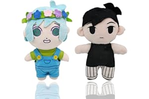 SEKSUI Omori Plush,Basil Plush Omori,Black Haired Villain Sunny Game Figure Plush Toy,Cartoon Omori Game Figure Plush Toy,Stuffed Pillow Cartoon Cosplay Prop,Gifts For Kids Game Fans