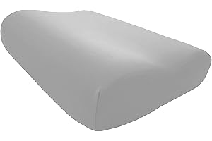 ‎EDDA LUX Edda Lux Bezug passend für Tempur Shape Schlafkissen S, M und L, 50 x 31 cm, formbeständiger Jersey Kissenbezug für Nackenstützkissen, aus 100% Baumwolle, in Platin