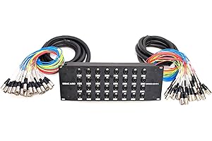 Seismic Audio - SARMSS-32x1515-32 Channel XLR TRS Combo Splitter Snake Cable - two 15' XLR trunks