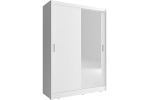 mb-moebel Armadio con Specchio e Ante scorrevoli Borneo A1