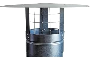 FOXY METAL FABRICATION CHIMNEY CAP,RAIN CAP,CHIMNEY COWL WITH BIRD GUARD,GALVANISED FIT 3"/75MM FLUE PIPE