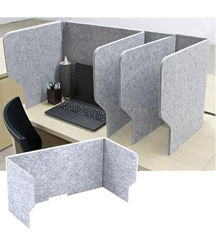 SAGIDAR Kantoorscheidingswand, bureaubarrière niesbescherming, 60/80/100cmx50cmx50cm, tafelbladverdeler geluidsabsorberend, opvouwbaar draagbaar, 3-panelen scheidingswand polyestervezel