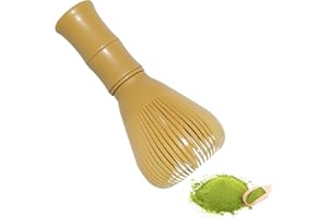KURKIP Frusta matcha, Frusta di per il tè Matcha, set di partenza per il tè Matcha tradizionale, strumenti per la preparazione della matcha whisk, Matcha Set Matcha Whisk, Materiale resina, Giallo