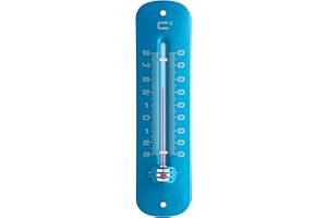 TFA Dostmann Innen-Aussen-Thermometer, 12.2051.06, wetterfest, blau