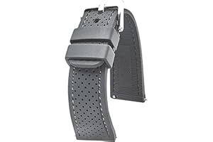 STUNNING SELECTION ALPINE Sporty Premium Soft Silicone Adjustable Watch Band - Replacement Rubber Watch Bands for Women & Men - Waterproof Quick Release Watch Straps - Compatible with Regular & Smart Watch Bands