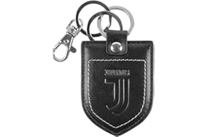 Juventus Portachiavi Pelle Prodotto Ufficiale FC-Official Merchandising, nero