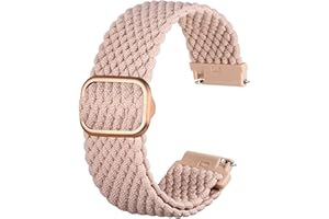Anbeer Bracelet de montre en nylon tressé à boucle unique, bracelet de montre extensible à dégagement rapide avec boucle coulissante réglable