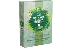 NOJAUS SĖKLOS Nojus - 15 Confezioni di Semi di Erbe Varie - Massima Qualità -Pedaggio per Bevande - Kit di Semi di Piante Varie - Semi da Giardino