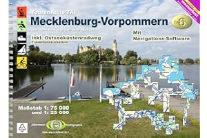 TourenAtlas TA6 Mecklenburg-Vorpommern: 57 Karten. 1:75000 und 1: 25000 + Navigationssoftware (TourenAtlas Wasserwandern)