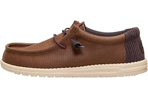 HEYDUDE Wally Waxed Canvas för Män, Slip-On Skor