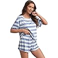 SMOWKLY Cotton Blend Printed Nightsuit||Everyday Nightsuit||Night Dress||Shorts Set||Pajama Set for Women