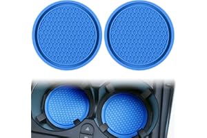 VOLLGUFEN 2 Pièces Sous-verres de voiture Accessoire de Porte-Gobelets sous-Verres d'Insertion de Voiture Antidérapants Silicone sous-Verre de Voiture