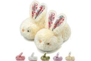 sharllen Hausschuhe Kinder Mädchen Plüsch Hasen Pantoffeln Kleinkind Tiere Winter Wärme Hausschuhe Kuschel Häschen Rutschfester Hausschuhe