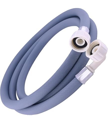 LICHTBLAU warm water toevoerslang 90 graden I 4 m I 3/4 inch wasmachine vaatwasser I 2996 I warmwaterslang met metalen schroefdraad I incl. afdichting