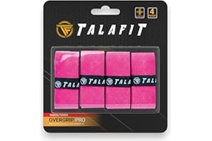 TALAFIT Pack 4 Grips Padel - SURGRIP Padel- Grip Tennis - Grips Raquette Padel - PERCAGES- Accessoires Padel - Maximum Grip