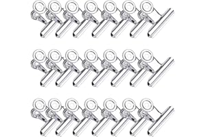 KENDWING Raccoglitore in Metallo Clip,Bulldog Clips di Carta 100 Pezzi Fermacarte Metallo 22mm Argentato