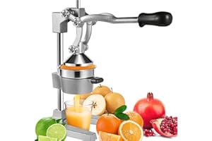 Bellanny Commercial Citrus Juicer, Heavy Duty Orange Juicer, Professional Lemon Juicer Squeezer, Hand Press Manual Fruit Juicer, Removable, Easy to Clean (Gray)