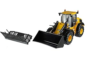 Britains 43223 JCB 419S - Pale gommate, giocattolo scorrevole in materiale di alta qualità in scala 1:32, giocattolo interattivo Push Toys dai 3 anni in su, per gli appassionati di repliche fedeli