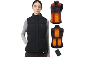 Mincoo Gilet Riscaldato Donna: Gilet Riscaldante Con Batteria 5V 10000mAh - Giubbotto Riscaldante Giubbotto Riscaldato Per Escursionismo All'aperto Caccia
