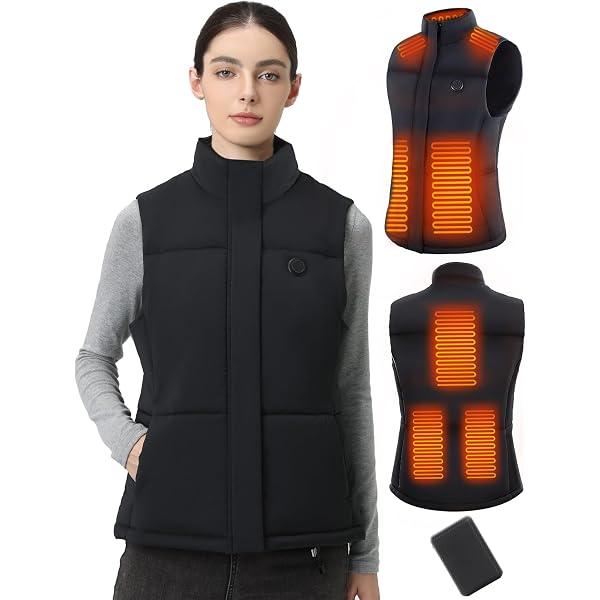 Chaleco Invierno Chaleco Térmico Con Batería 10000mAh - 8 Zonas Calefacción, 3 Niveles Ajustables Prenda Calor 8 Zonas