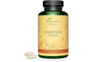 Papaïne Complex Vegavero | 180 Gélules | 100% NATUREL | Digestion Difficile | Digestie Enzymes (Bromélaïne + Papaïne + Actinidine) + Cardamome + Cumin | Sans additifs