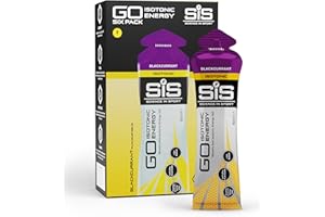 Science in Sport GO Isotonic Energy Gel 6x60ml Cassis, Vegan - Formule isotonique avec 22g de glucides, Alternative optimale aux boissons isotoniques