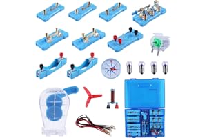 DigHealth Electric Circuit Kit Age 5+, Educational Montessori Toys, Science Experiment Kit with Motor and Bulb for Kids, DIY STEM Electrical Engineering Project for Basic Physics Learning Starter